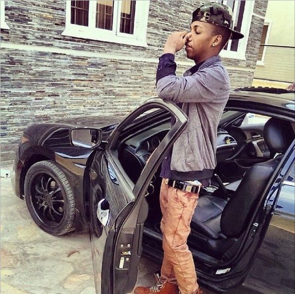 Tekno flaunts one of his cars